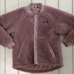Patagonia Dusty Rose Fuzzy Bomber Sherpa Jacket